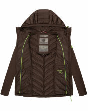 Navahoo Nimm mich mit Damen Fleece Hybrid Jacke Trekking Wanderjacke Dark-Choco-Gr.XS