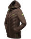 Navahoo Nimm mich mit Damen Fleece Hybrid Jacke Trekking Wanderjacke Dark-Choco-Gr.S