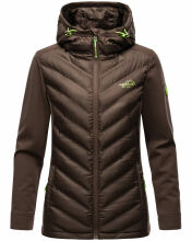 Navahoo Nimm mich mit Womens Fleece Hybrid Jacket Trekking Dark-Choco-Gr.M