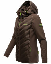 Navahoo Nimm mich mit Womens Fleece Hybrid Jacket Trekking Dark-Choco-Gr.M