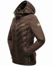 Navahoo Nimm mich mit Womens Fleece Hybrid Jacket Trekking Dark-Choco-Gr.M