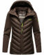 Navahoo Nimm mich mit Womens Fleece Hybrid Jacket Trekking Dark-Choco-Gr.M