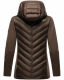 Navahoo Nimm mich mit Womens Fleece Hybrid Jacket Trekking Dark-Choco-Gr.M