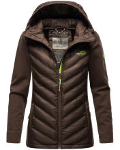 Navahoo Nimm mich mit Womens Fleece Hybrid Jacket Trekking Dark-Choco-Gr.XL