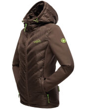 Navahoo Nimm mich mit Womens Fleece Hybrid Jacket Trekking Dark-Choco-Gr.XL