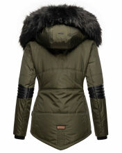 Navahoo Nirvana Damen Parka Winterjacke Olive Größe S - Gr. 36