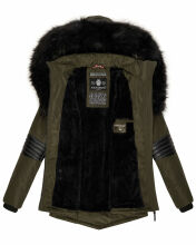 Navahoo Nirvana Damen Parka Winterjacke Olive Größe S - Gr. 36