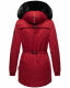 Navahoo Olessaa Damen halblange Winterjacke mit Kapuze Blood Red Größe S - Gr. 36