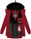 Navahoo Olessaa Damen halblange Winterjacke mit Kapuze Blood Red Größe S - Gr. 36
