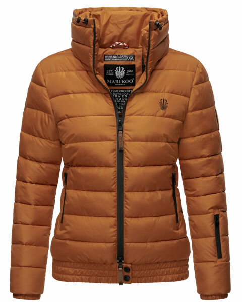 Marikoo Poison Damen Steppjacke Stehkragen Cinnamon Größe M - Gr. 38