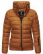 Marikoo Poison Damen Steppjacke Stehkragen Cinnamon Größe M - Gr. 38