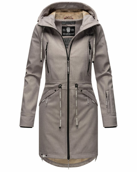 Marikoo Racquellee Damen Softshell Jacke Zink-Grau-Gr.M