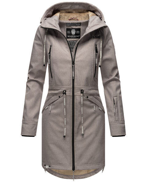 Marikoo Racquellee Damen Softshell Jacke Zink-Grau-Gr.L