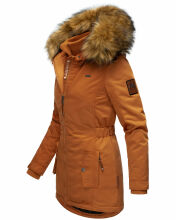 Marikoo Sanakoo Damen Winterjacke mit Teddyfell Cinnamon Größe XS - Gr. 34