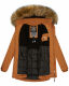 Marikoo Sanakoo Damen Winterjacke mit Teddyfell Cinnamon Größe S - Gr. 36