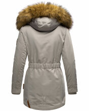 Marikoo Sanakoo Damen Winterjacke mit Teddyfell Zink Grau Größe S - Gr. 36