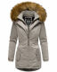 Marikoo Sanakoo Damen Winterjacke mit Teddyfell Zink Grau Größe S - Gr. 36