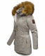 Marikoo Sanakoo Damen Winterjacke mit Teddyfell Zink Grau Größe S - Gr. 36