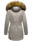 Marikoo Sanakoo Damen Winterjacke mit Teddyfell Zink Grau Größe S - Gr. 36