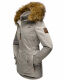 Marikoo Sanakoo Damen Winterjacke mit Teddyfell Zink Grau Größe M - Gr. 38