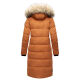 Marikoo Schneesternchen Damen lange Winter Steppjacke mit Kapuze Cinnamon Größe XXL - Gr. 44