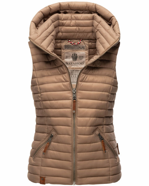 Navahoo Shadaa leichte Damen Stepp Weste Taupe Grau Größe XS - Gr. 34