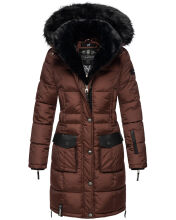 Navahoo Sinja Damen Winter Parka Jacke mit Kapuze Schoko Größe XXL - Gr. 44