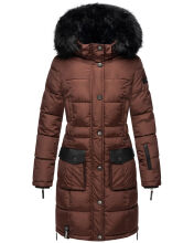 Navahoo Sinja Damen Winter Parka Jacke mit Kapuze Schoko Größe XXL - Gr. 44