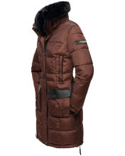 Navahoo Sinja Damen Winter Parka Jacke mit Kapuze Schoko Größe XXL - Gr. 44