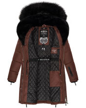 Navahoo Sinja Damen Winter Parka Jacke mit Kapuze Schoko Größe XXL - Gr. 44