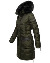 Navahoo Sinja Damen Winter Parka Jacke mit Kapuze Olive Größe  S - Gr. 36