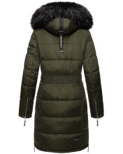 Navahoo Sinja Damen Winter Parka Jacke mit Kapuze Olive Größe  S - Gr. 36