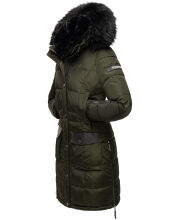 Navahoo Sinja Damen Winter Parka Jacke mit Kapuze Olive Größe  S - Gr. 36