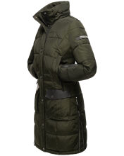 Navahoo Sinja Damen Winter Parka Jacke mit Kapuze Olive Größe  S - Gr. 36