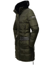 Navahoo Sinja Damen Winter Parka Jacke mit Kapuze Olive Größe  S - Gr. 36
