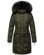 Navahoo Sinja Damen Winter Parka Jacke mit Kapuze Olive Größe  S - Gr. 36