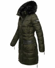 Navahoo Sinja Damen Winter Parka Jacke mit Kapuze Olive Größe  M - Gr. 38