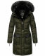 Navahoo Sinja Damen Winter Parka Jacke mit Kapuze Olive Größe  M - Gr. 38