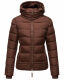 Marikoo Sole Damen Winter Steppjacke mit Kapuze Schoko Größe XS - Gr. 34