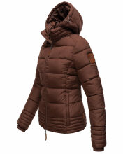 Marikoo Sole Damen Winter Steppjacke mit Kapuze Schoko Größe S - Gr. 36