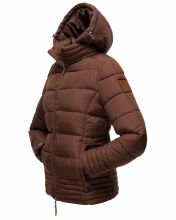 Marikoo Sole Damen Winter Steppjacke mit Kapuze Schoko Größe S - Gr. 36