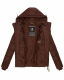Marikoo Sole Damen Winter Steppjacke mit Kapuze Schoko Größe S - Gr. 36