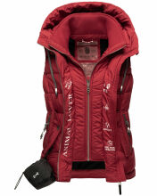 Marikoo Taisaa Damen Stepp Weste Übergangsjacke Blood Red Größe M - Gr. 38
