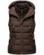 Marikoo Taisaa Damen Stepp Weste Übergangsjacke Dark Choco Größe S - Gr. 36
