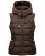Marikoo Taisaa Damen Stepp Weste Übergangsjacke Dark Choco Größe S - Gr. 36