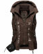 Marikoo Taisaa Damen Stepp Weste Übergangsjacke Dark Choco Größe S - Gr. 36
