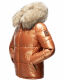Navahoo Tikunaa Damen Winterjacke mit Kapuze und Kunstfellkragen Cinnamon Größe M - Gr. 38
