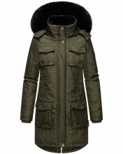 Navahoo Tiniis Damen Parka Winterjacke Dark Olive Größe S - Gr. 36