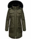 Navahoo Tiniis Damen Parka Winterjacke Dark Olive Größe S - Gr. 36