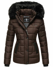 Marikoo Unique Damen gesteppte Winterjacke Dark Choco Größe XS - Gr. 34